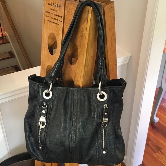 b. makowsky Handbags - B. Makowsky Pebbled Leather Durango Tote Hobo Bag